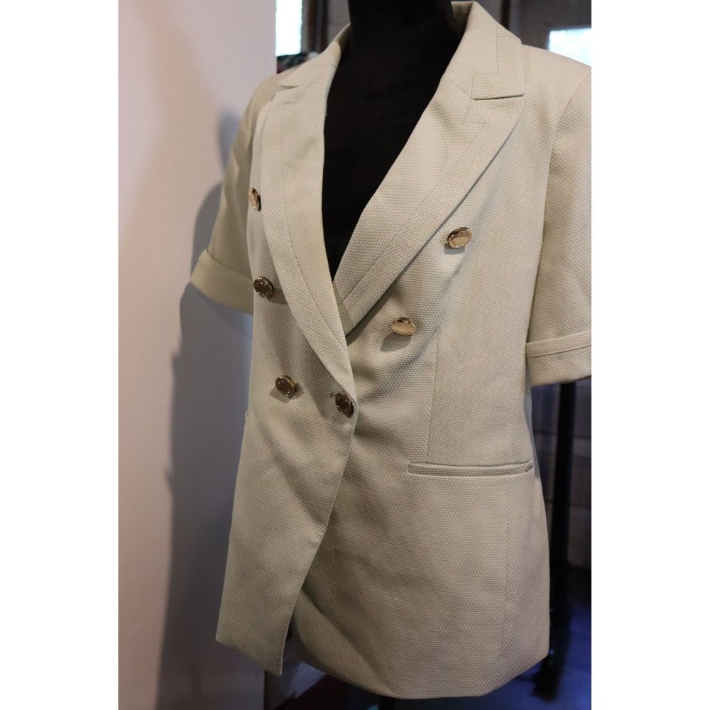 DKNY light Green 3/4 arm light Green summer Blazer with Gold buttons Size 12 new